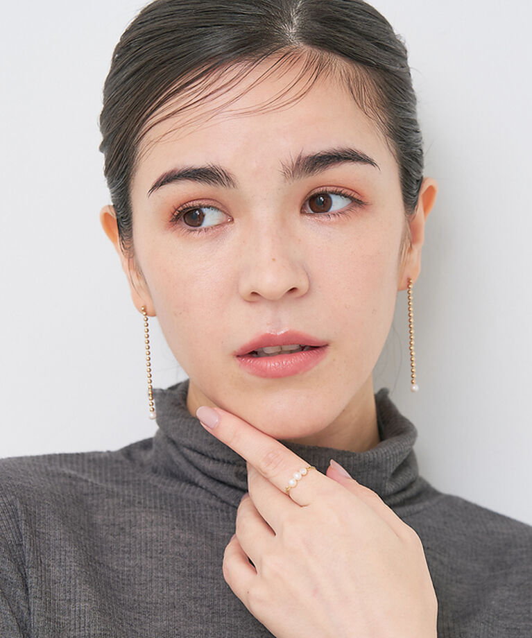 collex「【dignif】【金属アレルギー対応】パールチェーンリング」|リング|