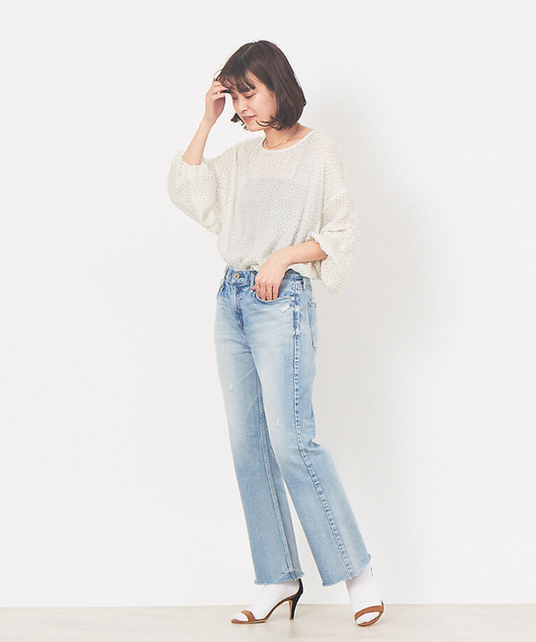 Rouge vif「フラワーシルクプリントブラウス」|シャツ・ブラウス|