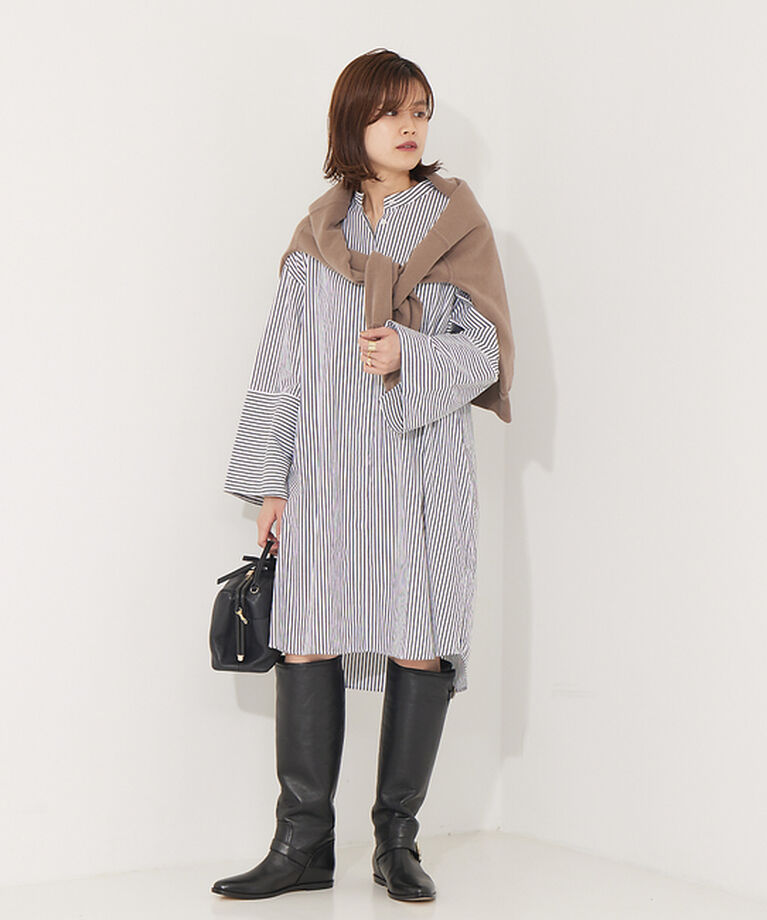 Rouge vif「カフススリットシャツワンピース」|ワンピース|
