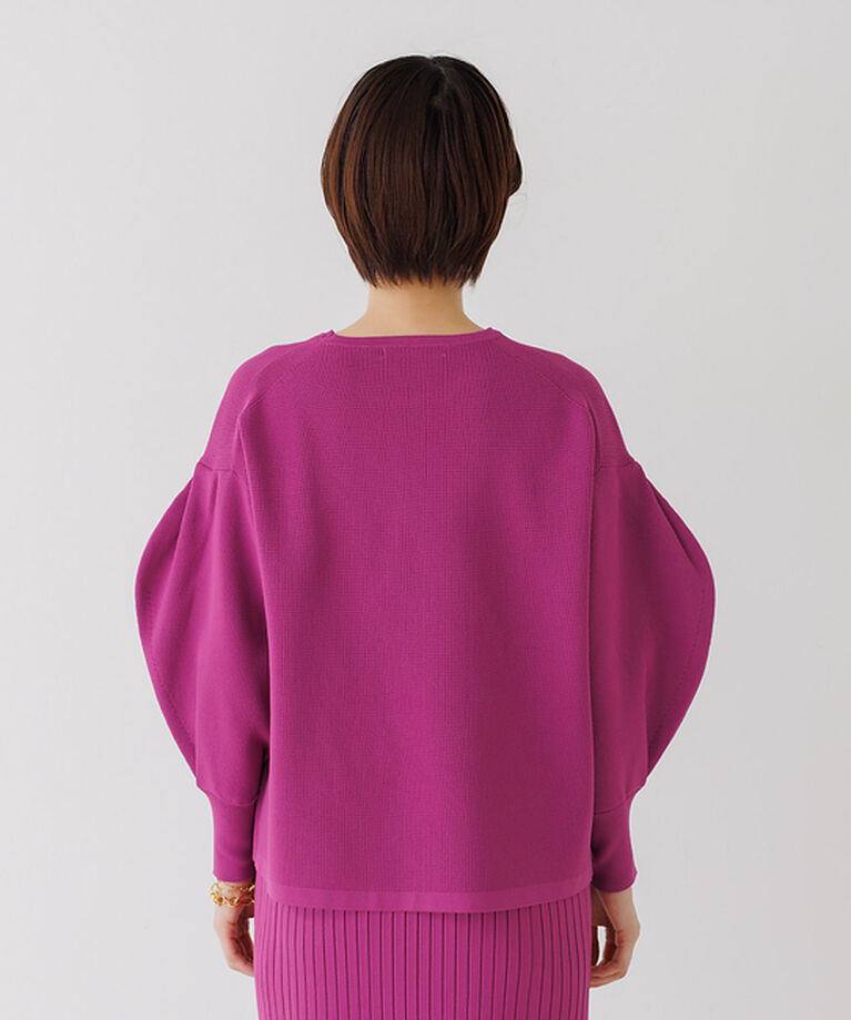 Rouge vif「【セットアップ対応】ボリュームスリーブストレッチニットプルオーバー」|ニット・セーター|