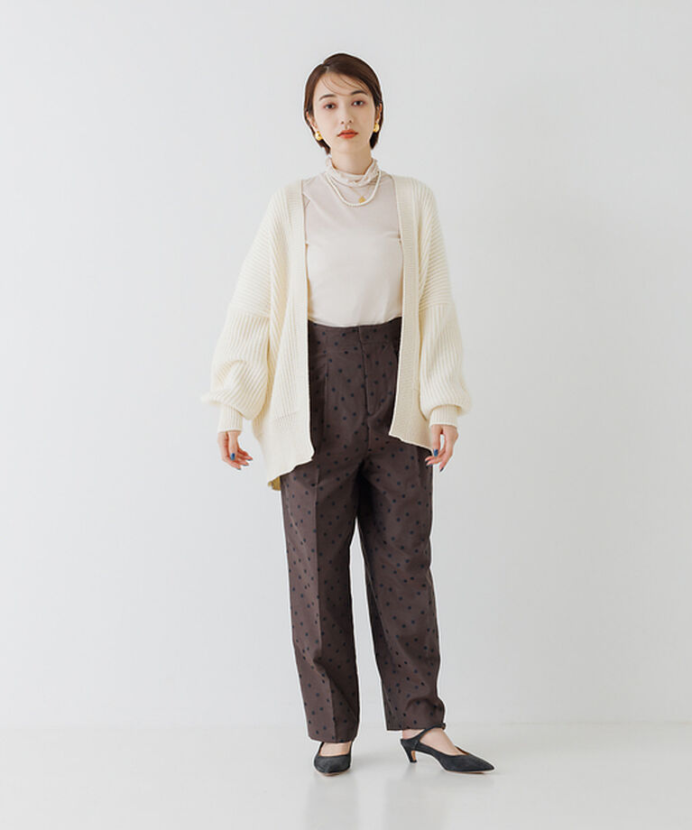 Rouge vif「片畔ニットガウンカーディガン」|カーディガン|
