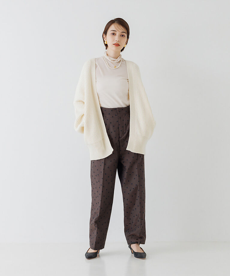 Rouge vif「片畔ニットガウンカーディガン」|カーディガン|