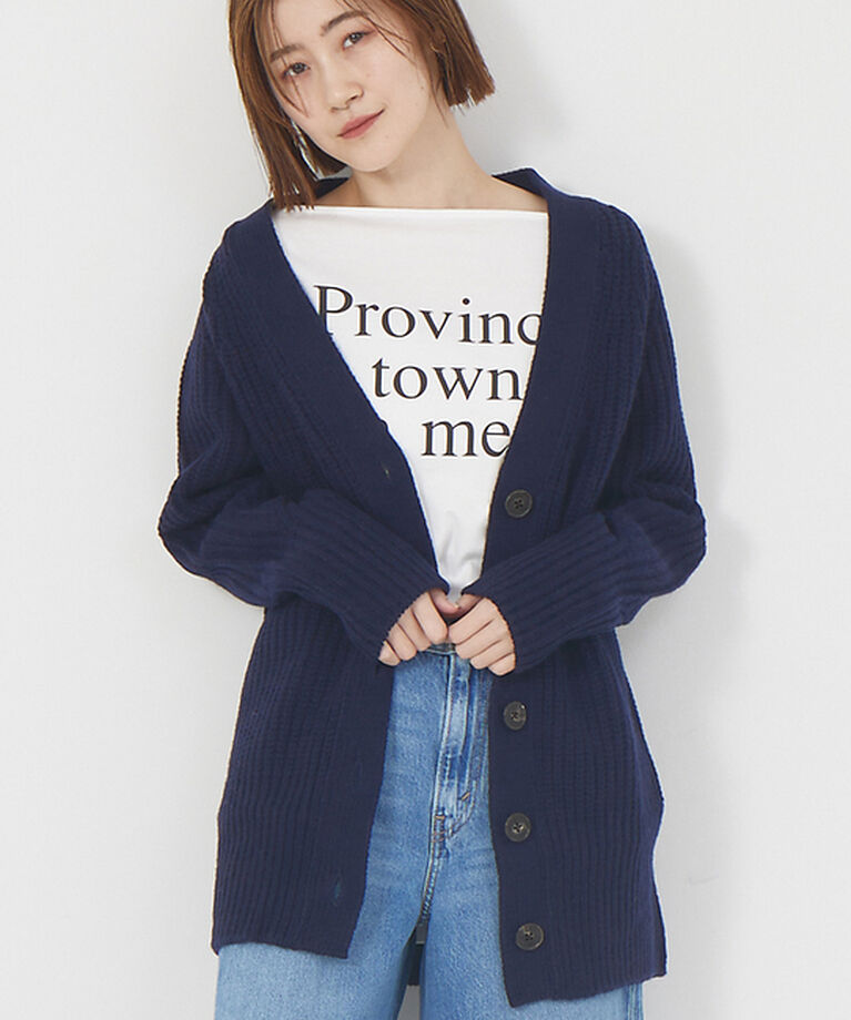 Rouge vif「マチ付ボートロゴロンTee」|Tシャツ・カットソー|チャコールグレー