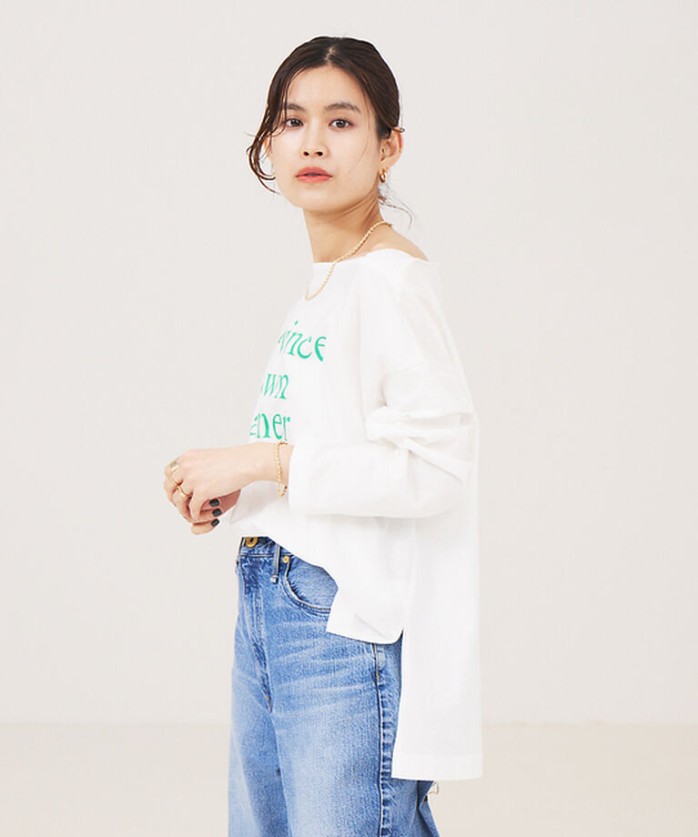 Rouge vif「マチ付ボートロゴロンTee」|Tシャツ・カットソー|