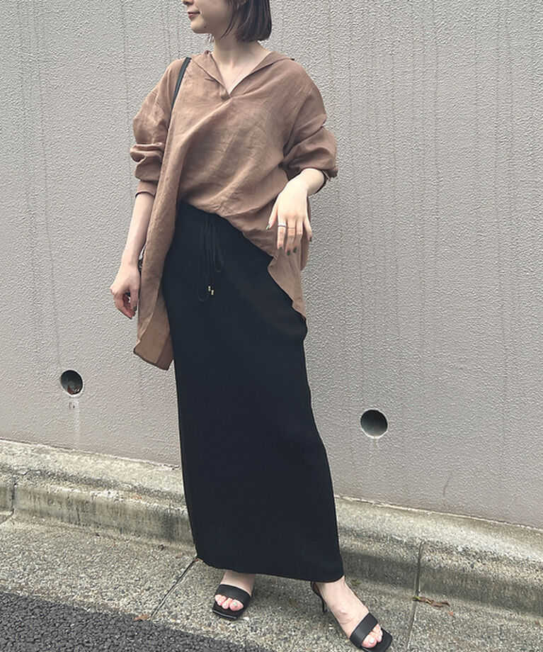 Rouge vif「麻バックスリットVネックシャツ」|シャツ・ブラウス|