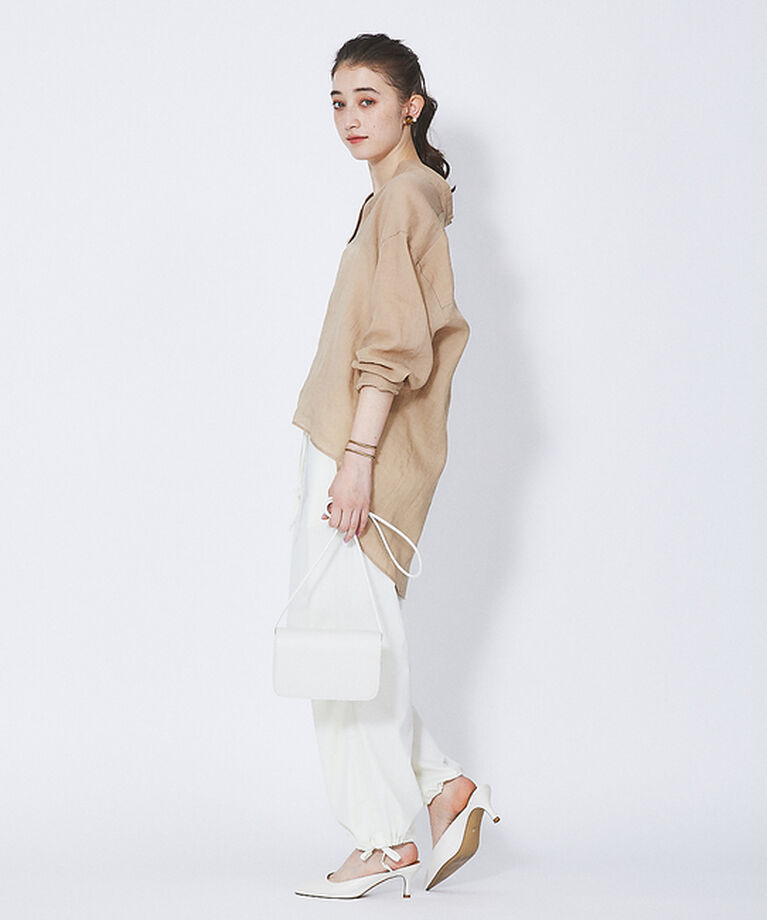 Rouge vif「麻バックスリットVネックシャツ」|シャツ・ブラウス|