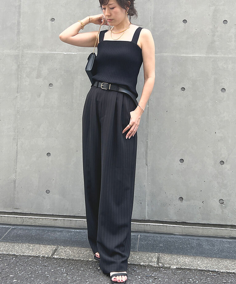 Rouge vif「ストレッチツイル  ワイドパンツ」|その他|