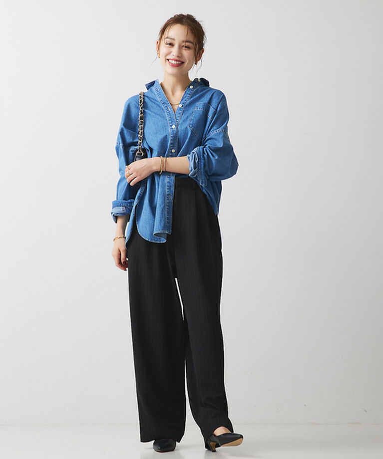 Rouge vif「ストレッチツイル  ワイドパンツ」|その他|