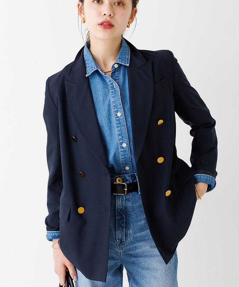 Rouge vif「【セットアップ対応】 ダブルジャケット」|その他|ネイビー