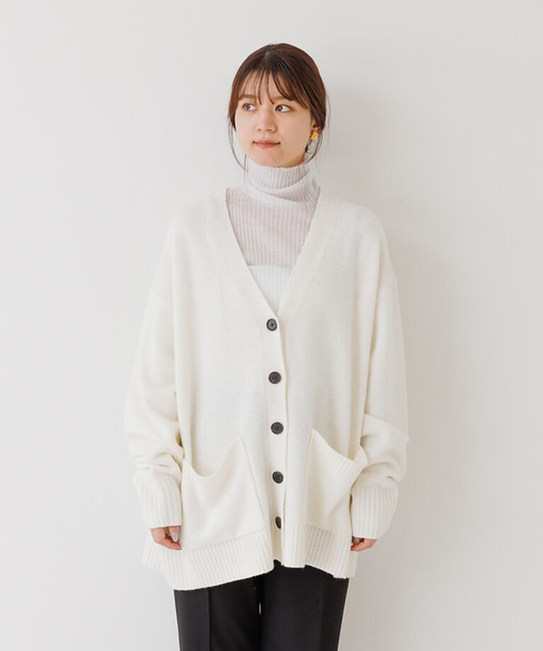 Rouge vif「Vネック カラーニットカーディガン」|カーディガン|