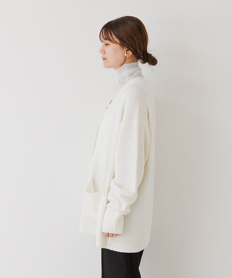 Rouge vif「Vネック カラーニットカーディガン」|カーディガン|