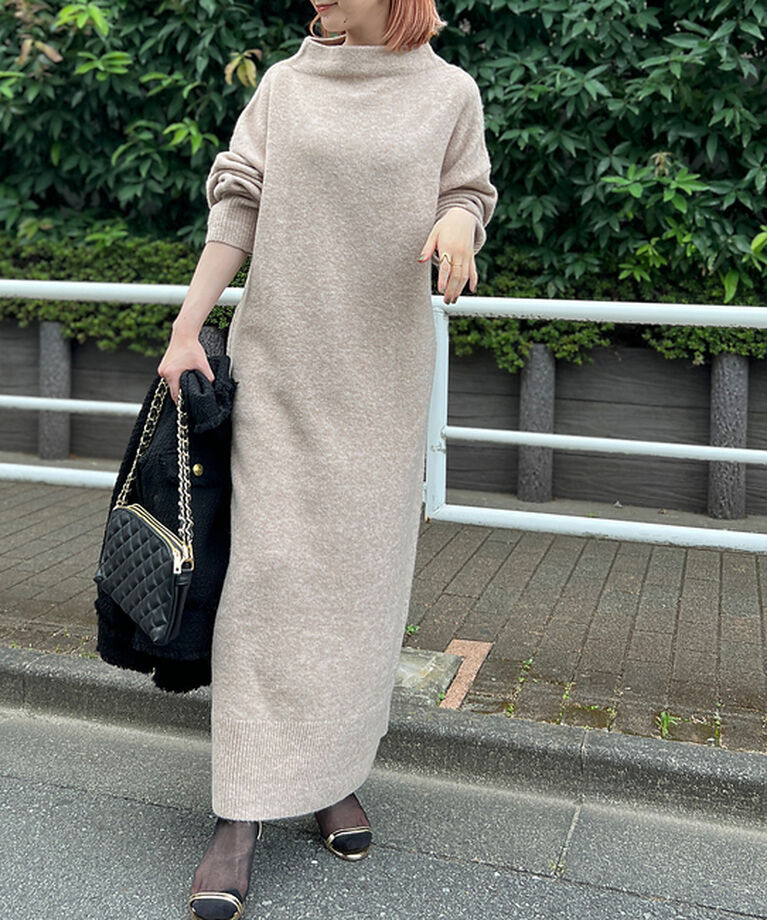 Rouge vif「MIX調ニットロングワンピース」|ワンピース|