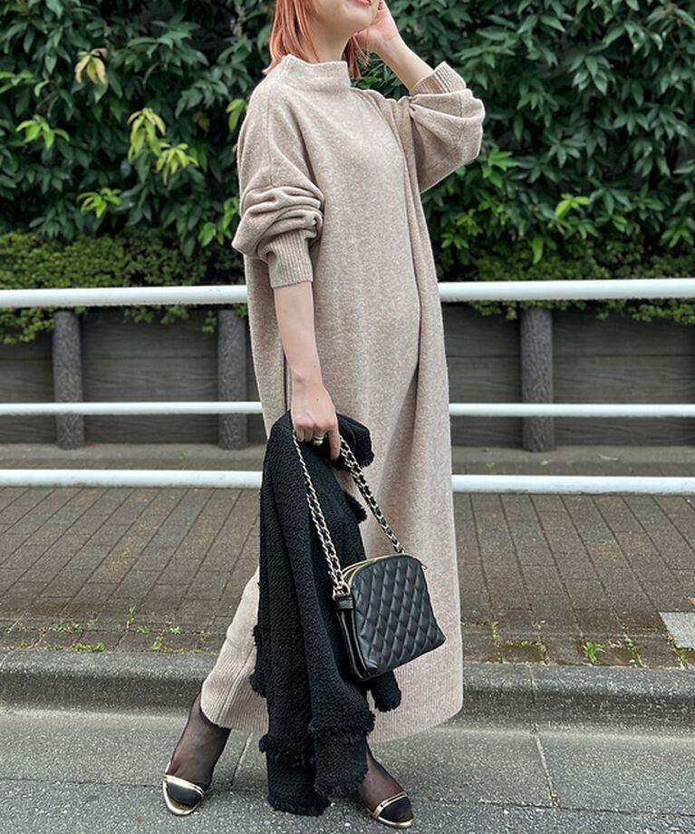 Rouge vif「MIX調ニットロングワンピース」|ワンピース|