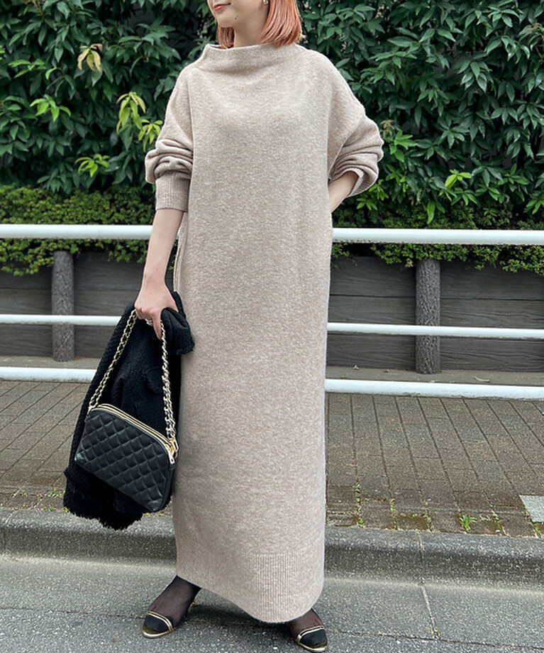 Rouge vif「MIX調ニットロングワンピース」|ワンピース|