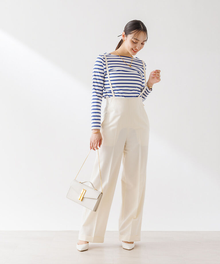 Rouge vif「バックVボーダー ロンT」|Tシャツ・カットソー|