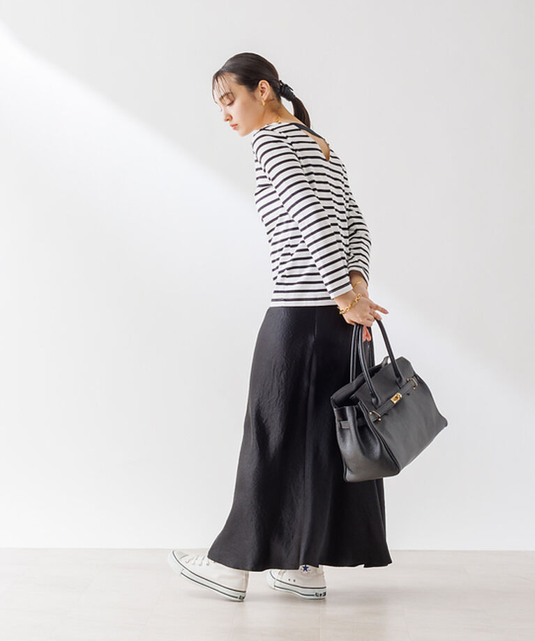 Rouge vif「バックVボーダー ロンT」|Tシャツ・カットソー|
