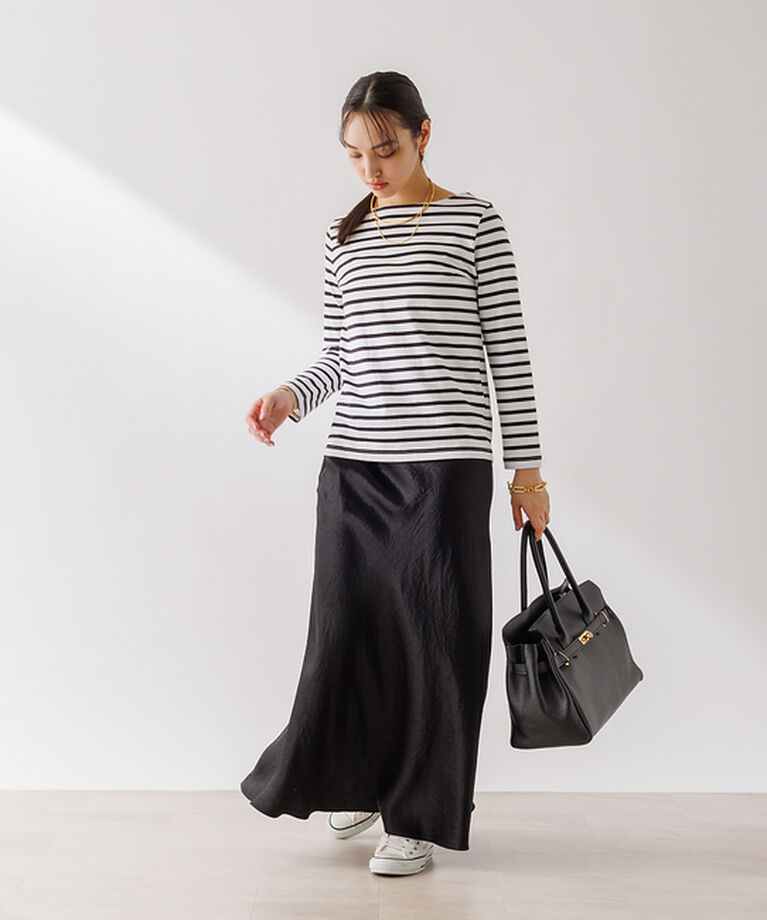 Rouge vif「バックVボーダー ロンT」|Tシャツ・カットソー|