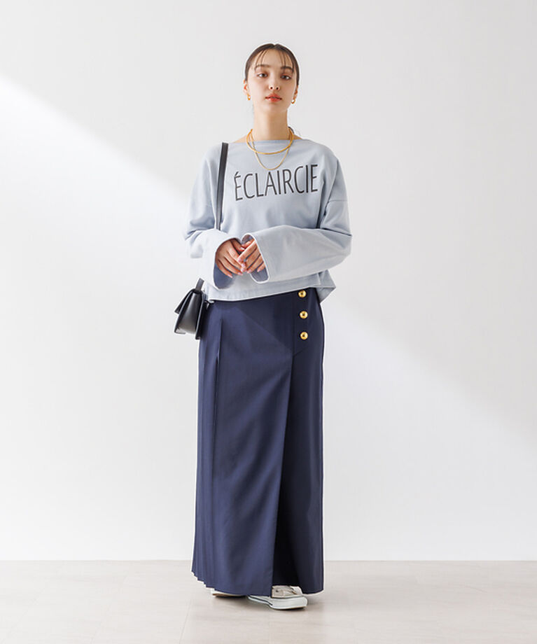 Rouge vif「【セットアップ対応】ラッププリーツボタンスカート」|スカート|
