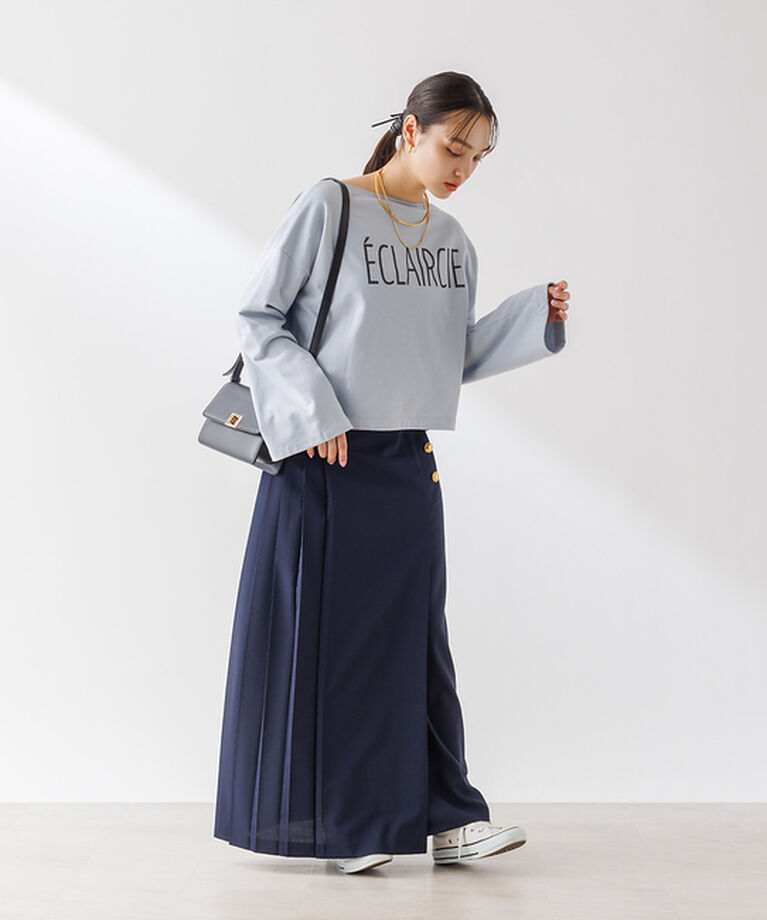 Rouge vif「【セットアップ対応】ラッププリーツボタンスカート」|スカート|