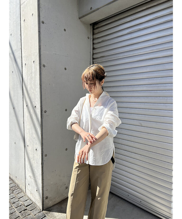 Rouge vif「綿麻レギュラー ナチュラルシャツ」|シャツ・ブラウス|