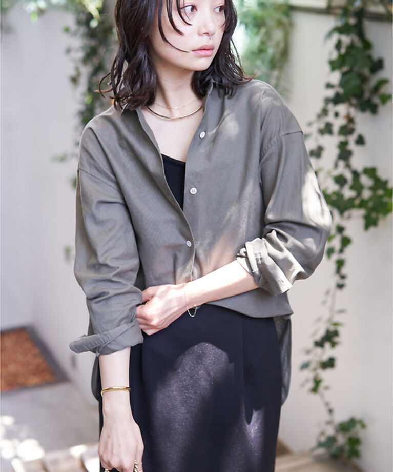Rouge vif「綿麻レギュラー ナチュラルシャツ」|シャツ・ブラウス|