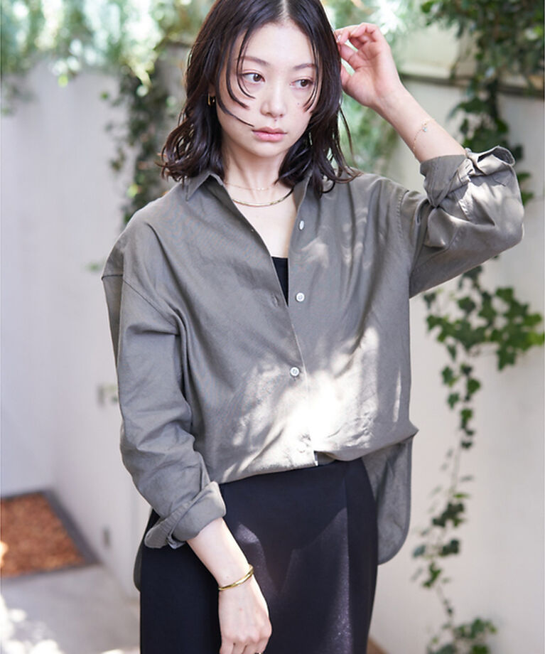 Rouge vif「綿麻レギュラー ナチュラルシャツ」|シャツ・ブラウス|