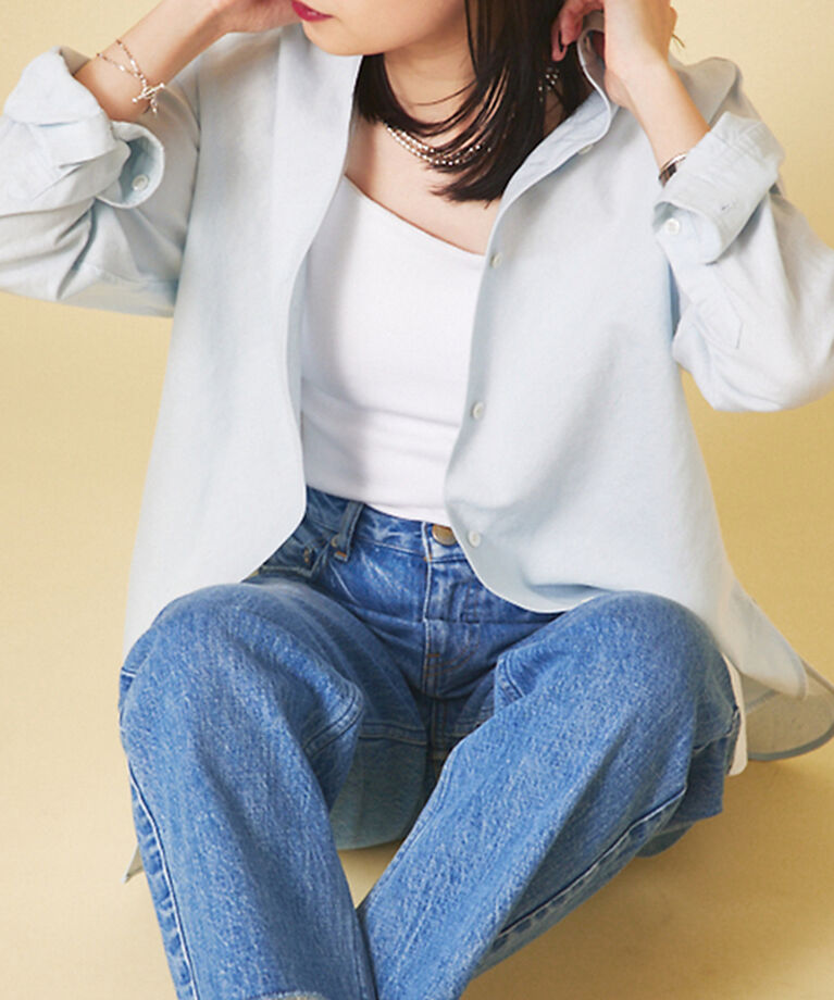 Rouge vif「綿麻レギュラー ナチュラルシャツ」|シャツ・ブラウス|