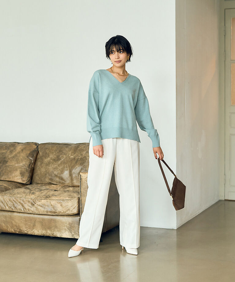 Rouge vif「ウールライクイージーストレートパンツ」|その他|