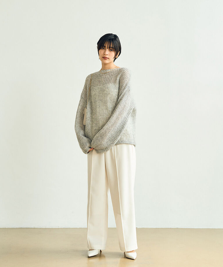 Rouge vif「ウールライクイージーストレートパンツ」|その他|