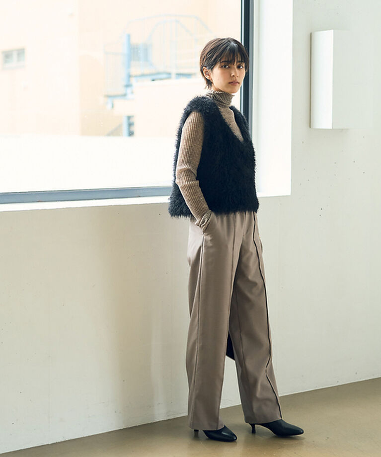 Rouge vif「ウールライクイージーストレートパンツ」|その他|