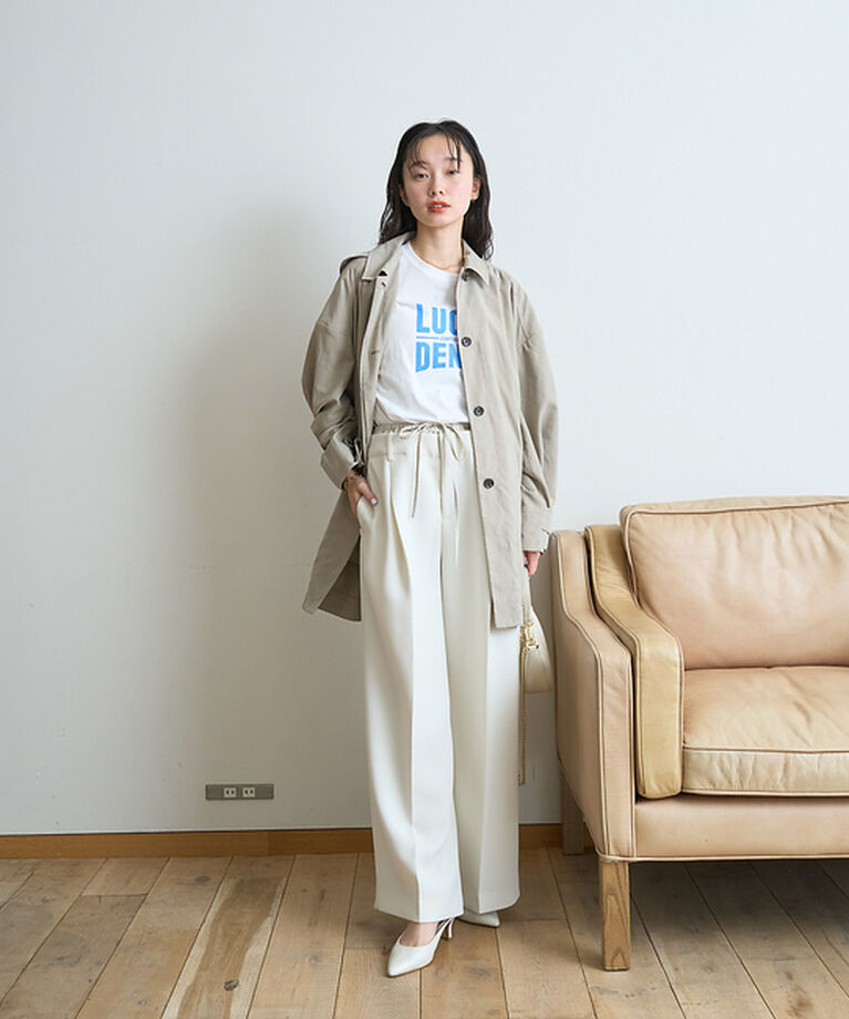 Rouge vif「ブロードリボン二重織レイヤードタックパンツ」|その他|