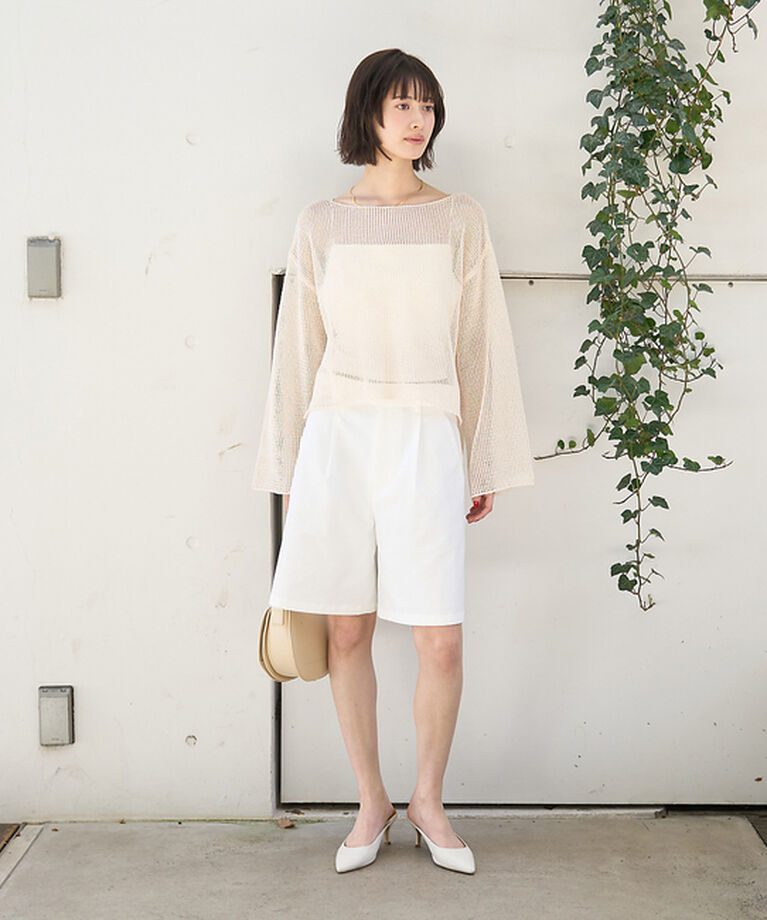 Rouge vif「シアーメッシュペーパーニットプルオーバー」|ニット・セーター|
