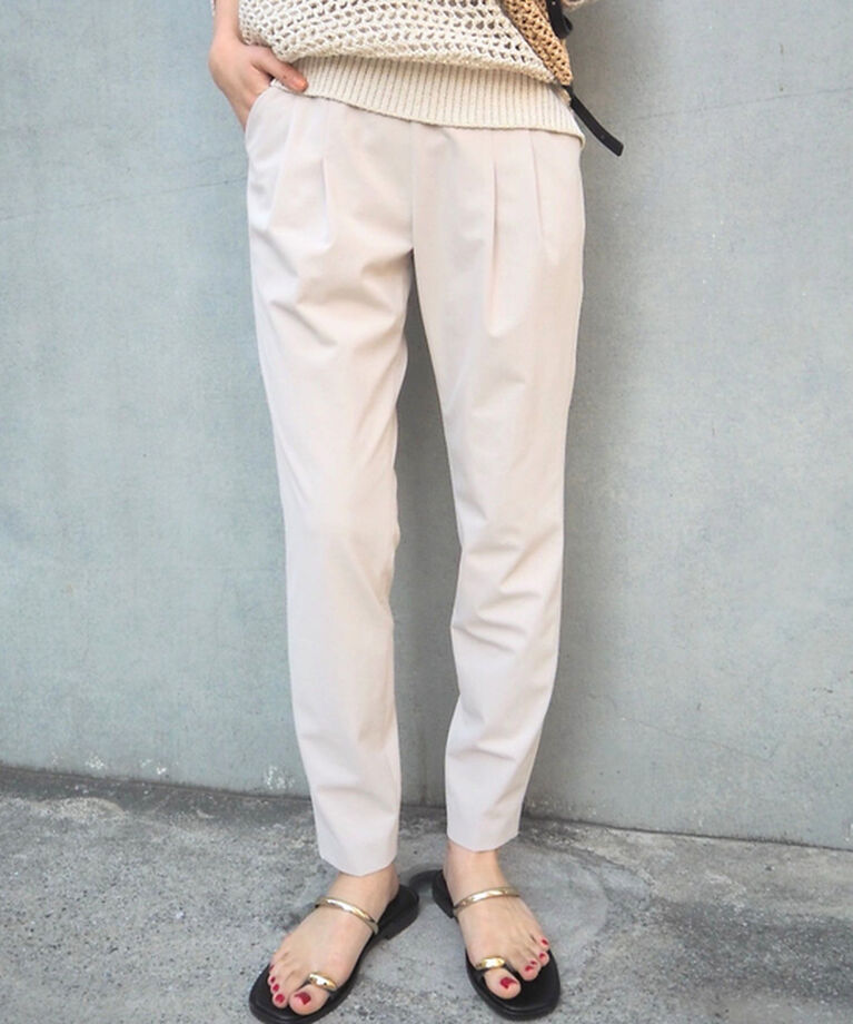 qualite「2WAYストレッチタックパンツ」|その他|グレージュ