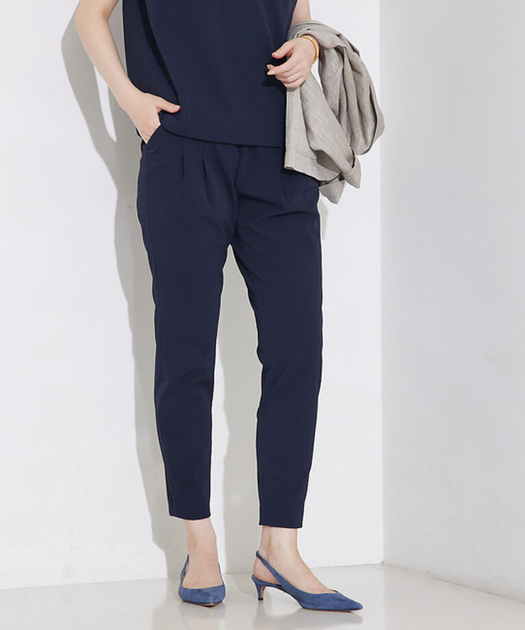 qualite「2WAYストレッチタックパンツ」|その他|ネイビー