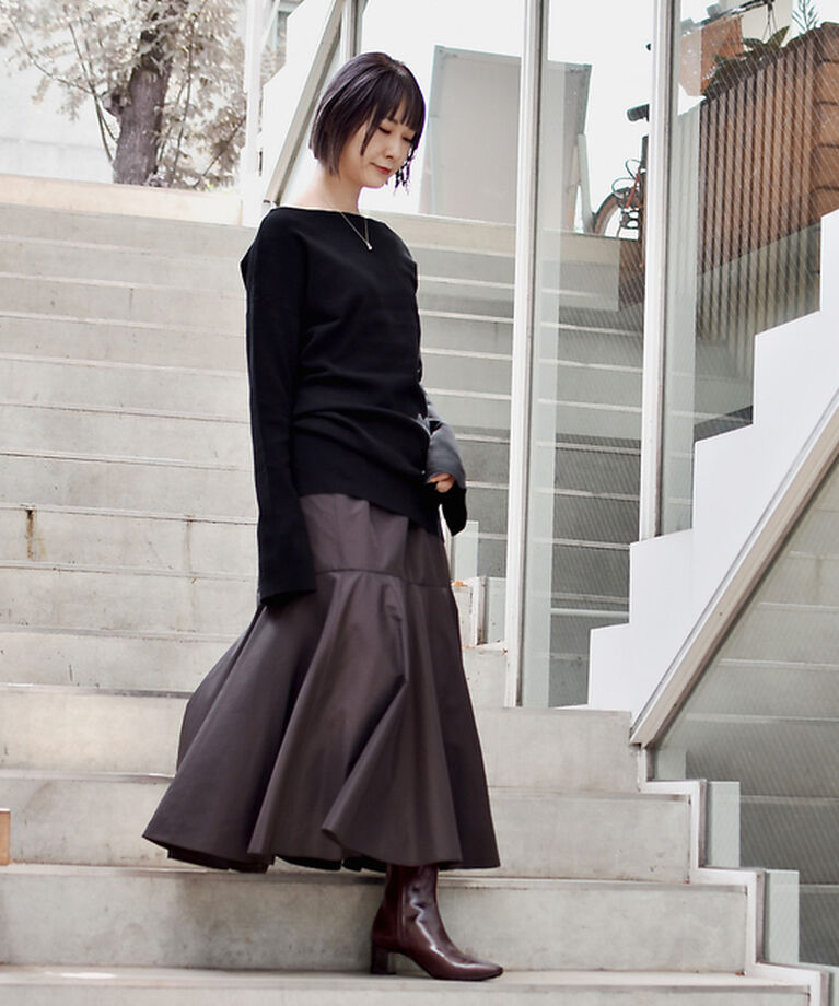 AU BANNISTER「【最高ブーツ/ 5.5cmヒール】スクエアトゥブーツ」|ショートブーツ|