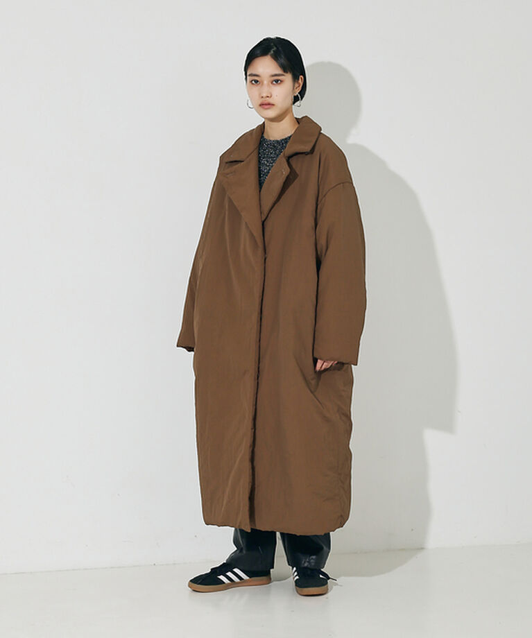NOMINE「３WAYカラー中綿ロングコート」|ステンカラーコート|