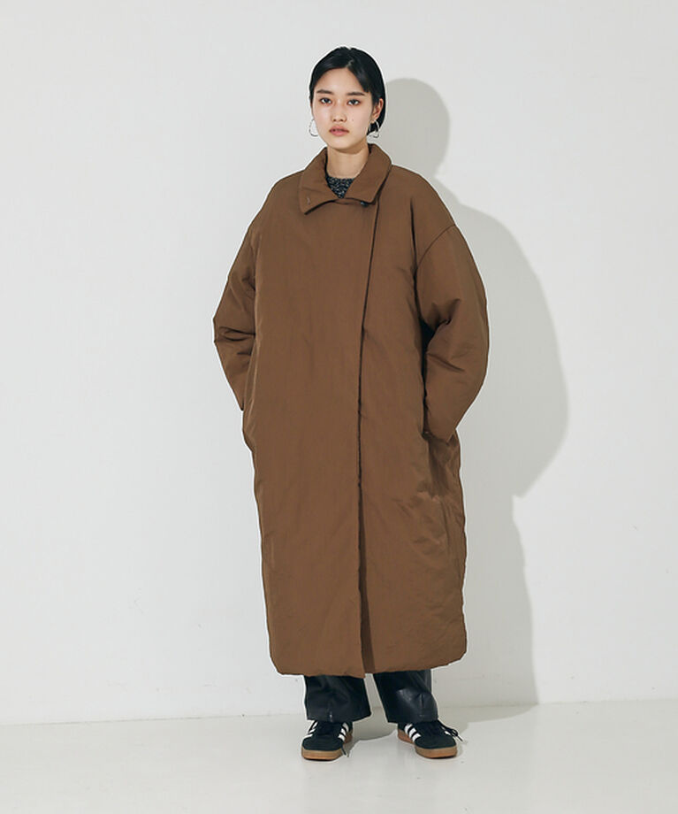 NOMINE「３WAYカラー中綿ロングコート」|ステンカラーコート|