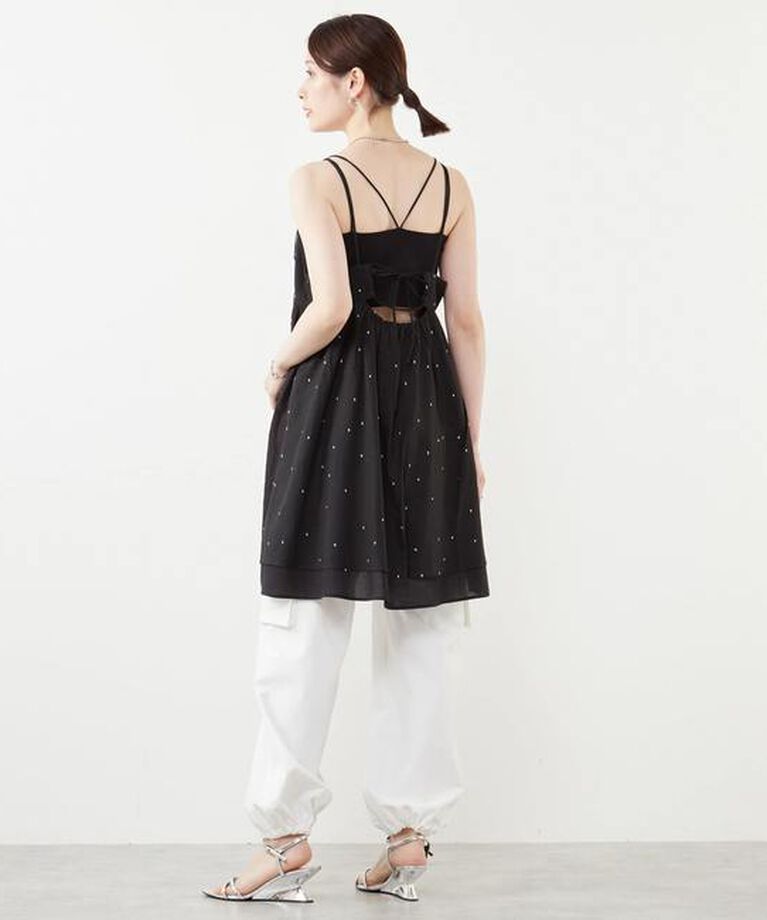 Soffitto「ドット刺繍キャミワンピース」|ワンピース|