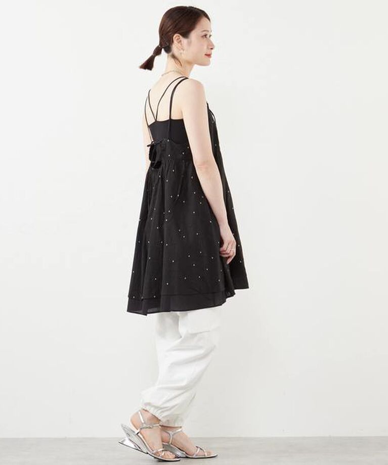 Soffitto「ドット刺繍キャミワンピース」|ワンピース|