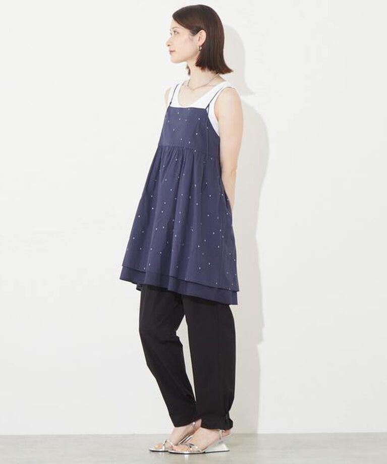 Soffitto「ドット刺繍キャミワンピース」|ワンピース|