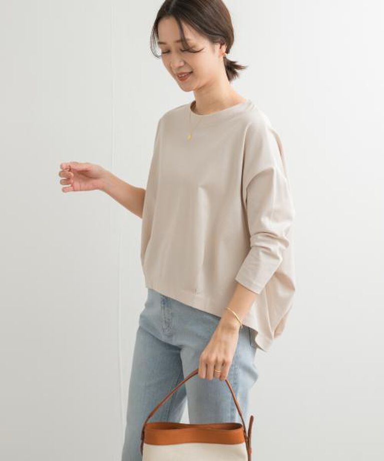 URBAN RESEARCH DOORS「DOORS コットンバックタック7分袖プルオーバー」|Tシャツ・カットソー|