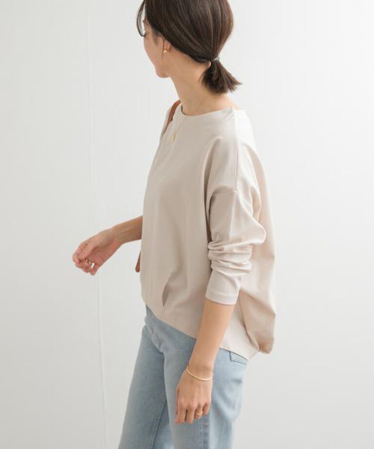 URBAN RESEARCH DOORS「DOORS コットンバックタック7分袖プルオーバー」|Tシャツ・カットソー|