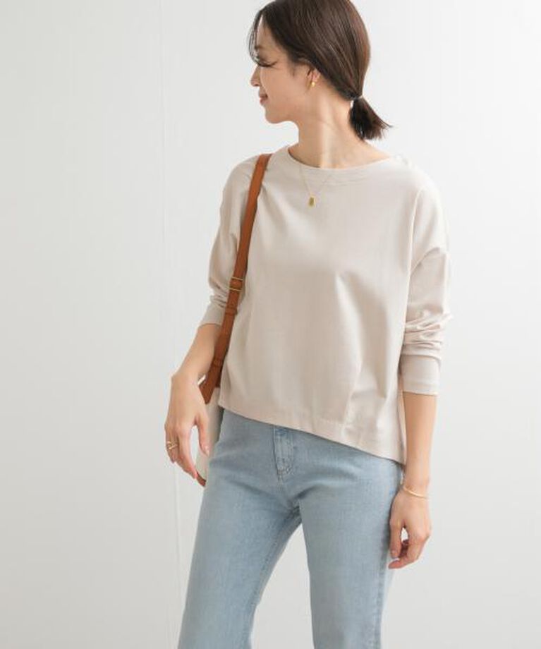 URBAN RESEARCH DOORS「DOORS コットンバックタック7分袖プルオーバー」|Tシャツ・カットソー|