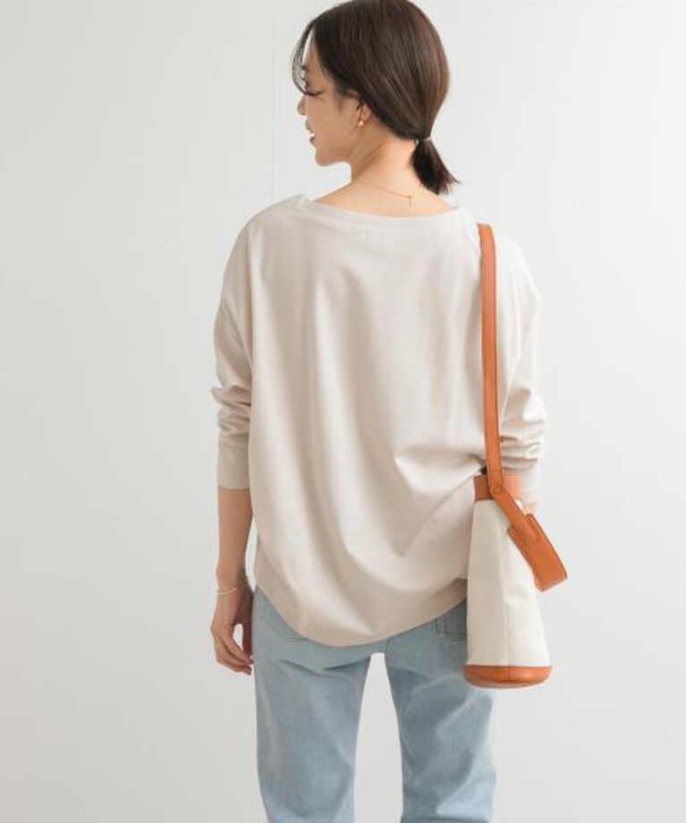 URBAN RESEARCH DOORS「DOORS コットンバックタック7分袖プルオーバー」|Tシャツ・カットソー|