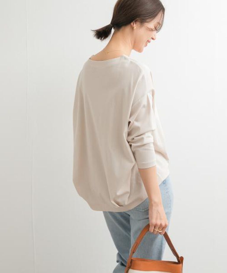 URBAN RESEARCH DOORS「DOORS コットンバックタック7分袖プルオーバー」|Tシャツ・カットソー|