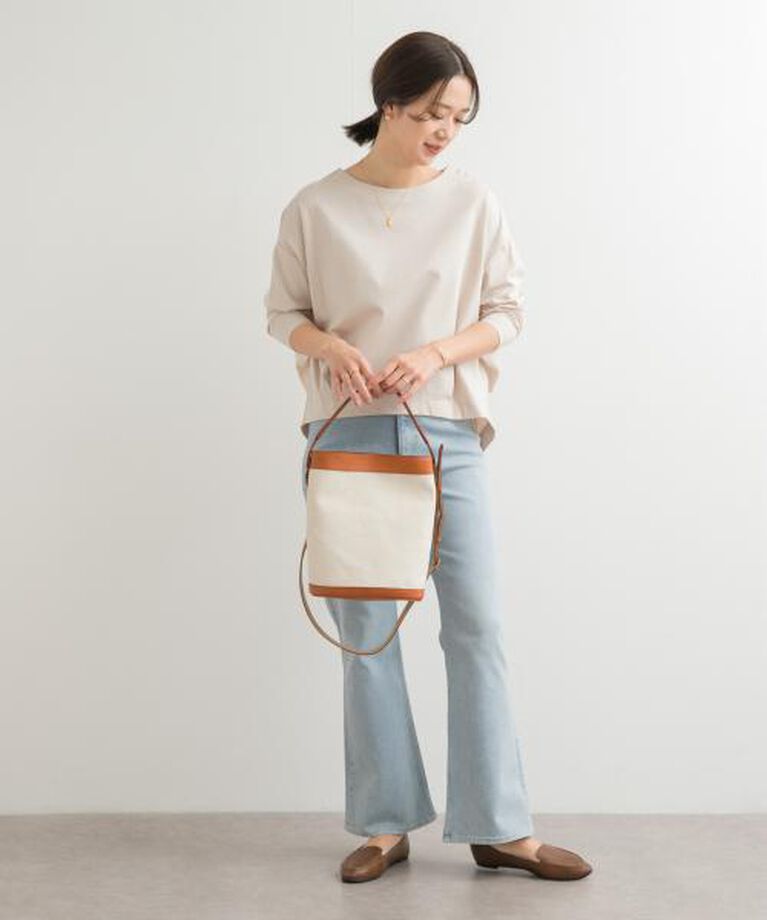 URBAN RESEARCH DOORS「DOORS コットンバックタック7分袖プルオーバー」|Tシャツ・カットソー|