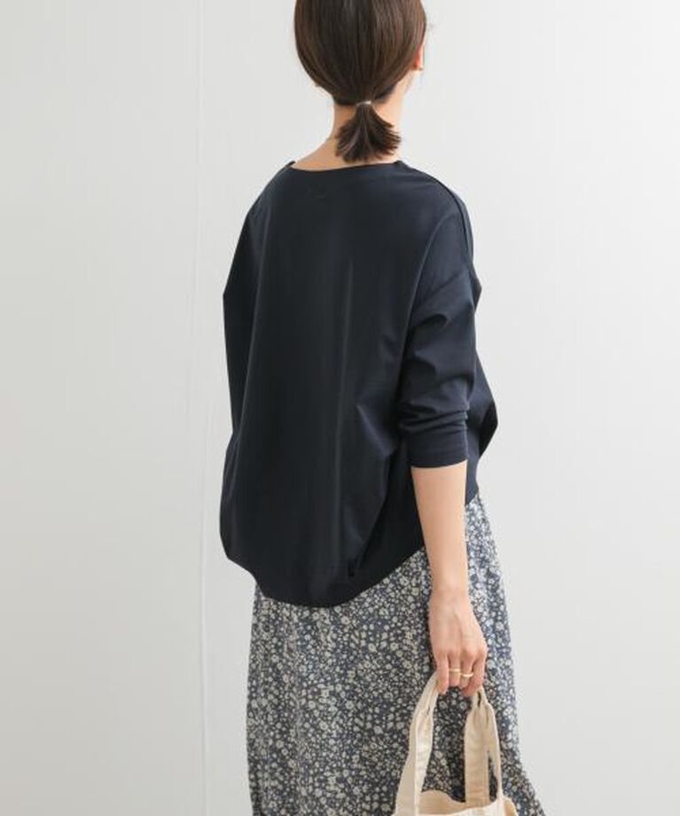 URBAN RESEARCH DOORS「DOORS コットンバックタック7分袖プルオーバー」|Tシャツ・カットソー|