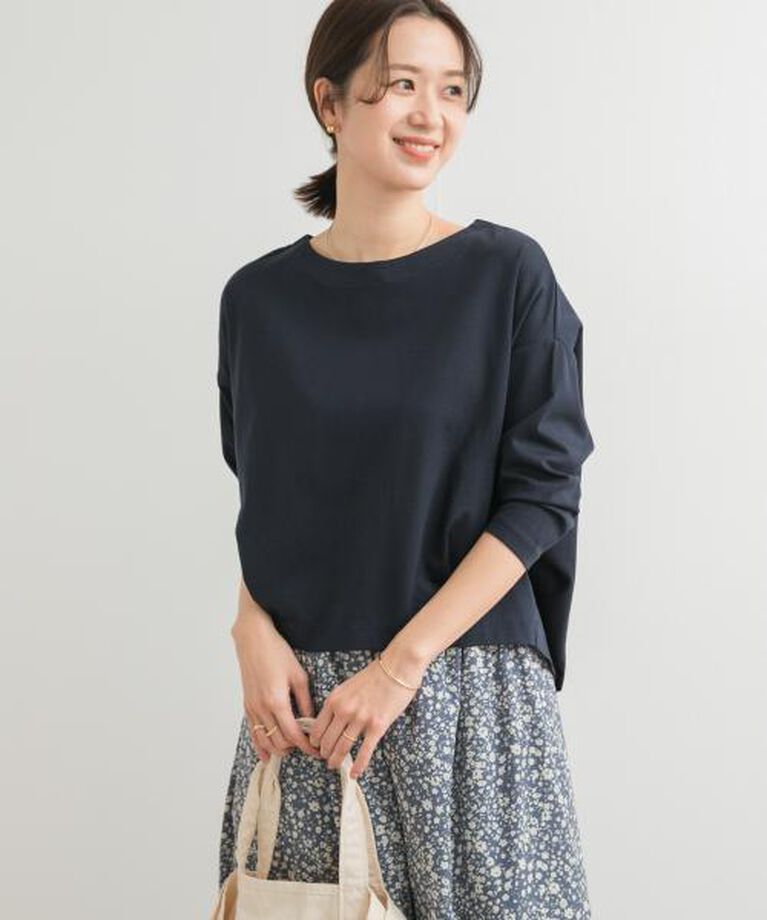 URBAN RESEARCH DOORS「DOORS コットンバックタック7分袖プルオーバー」|Tシャツ・カットソー|