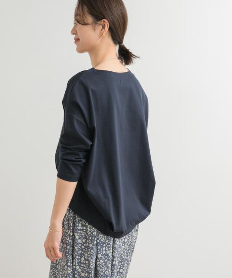 URBAN RESEARCH DOORS「DOORS コットンバックタック7分袖プルオーバー」|Tシャツ・カットソー|