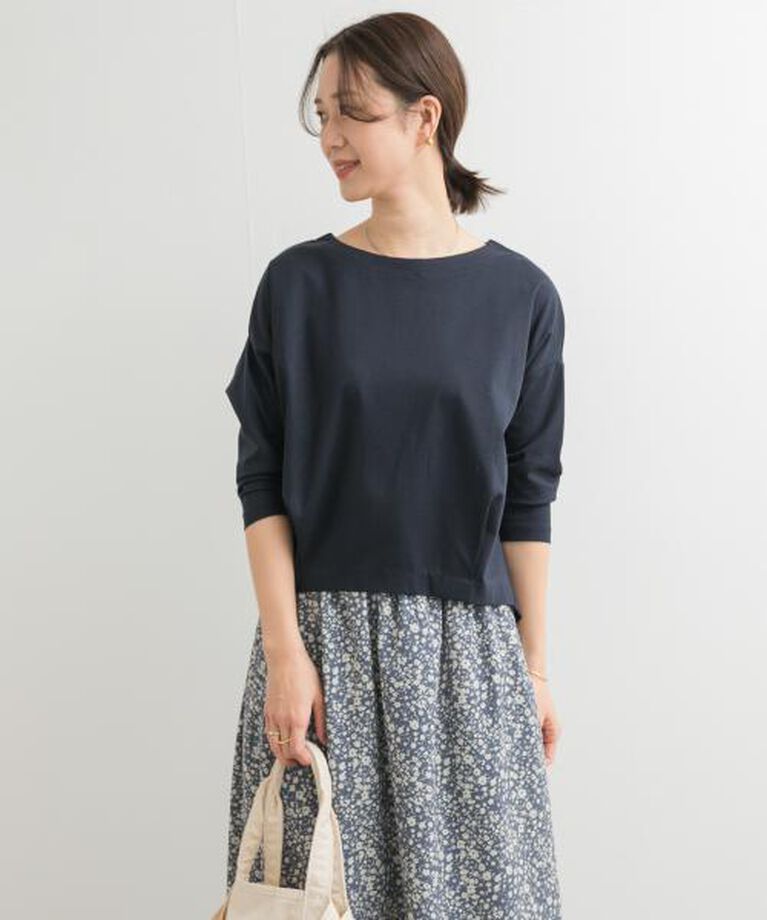 URBAN RESEARCH DOORS「DOORS コットンバックタック7分袖プルオーバー」|Tシャツ・カットソー|